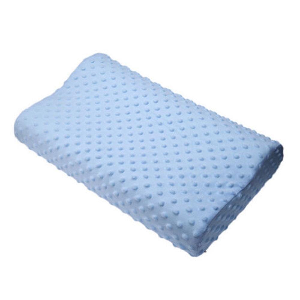 Ortopedisk myk fiber soveputer memory foam pute sofa pilwo anti snore søvn hjelpemiddel reise rengjørbar 30*50cm latex hvile: Blå