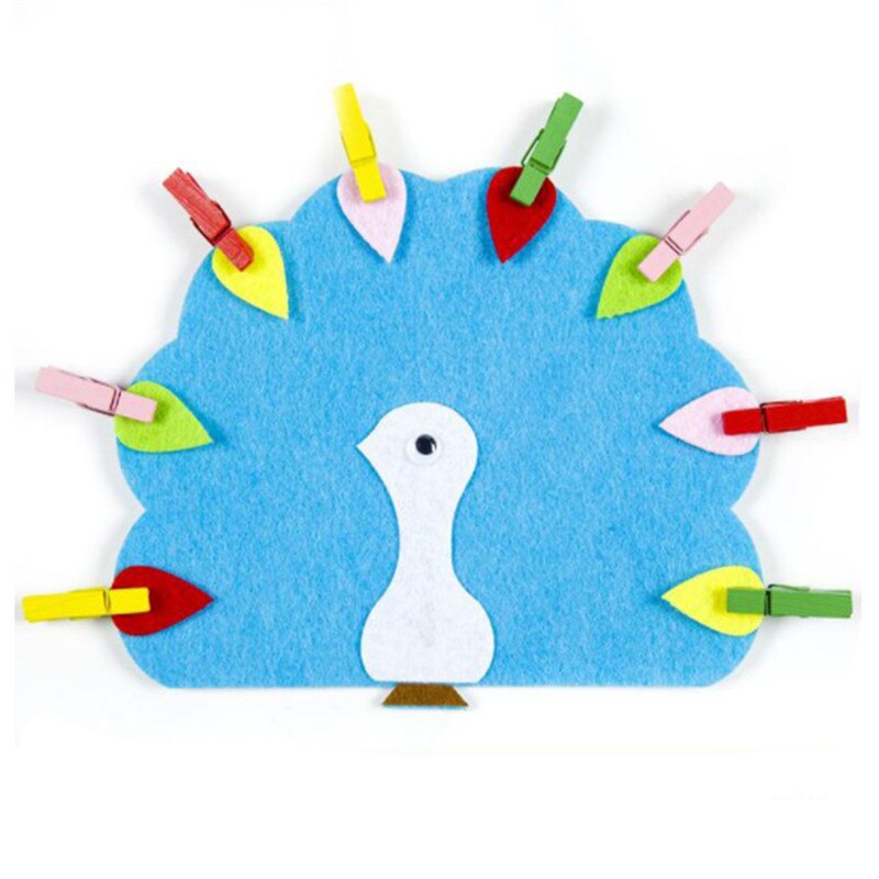 Teaching Kindergarten Manual DIY Weave Cloth Baby Early Learning Education Toys Montessori Teaching Aids Math Toys: Peacock