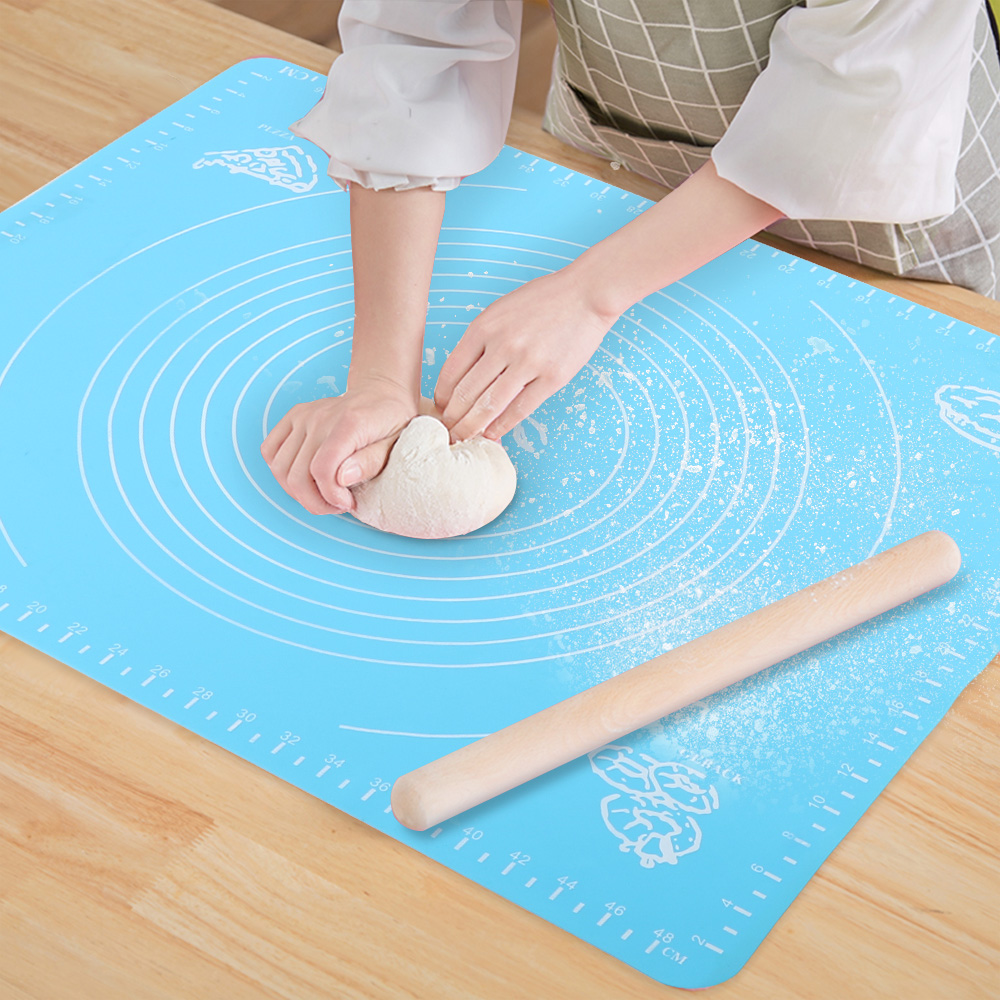 Silicone Kneading Dough Mat Scale Non-Stick Kitchen Baking Tool Cake Board Large Soft High Temperature Rolling Dough Pad