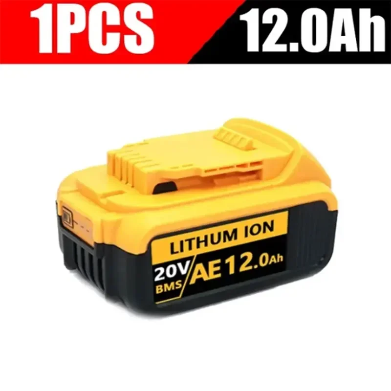 DCB200 20V Battery Compatible with dewalt power Tools 18V 12Ah rechargeable electric tool Lithium batteries 20V 18Volt 18v 12Ah: GRAY