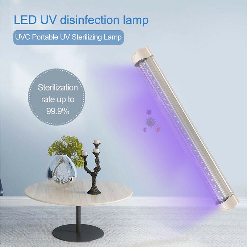 8W LED UV Lamp Germicidal Sterilizer UV Light Sterilizer Germicidal Lamp Eliminator Home Tube Quartz Ultraviolet Light