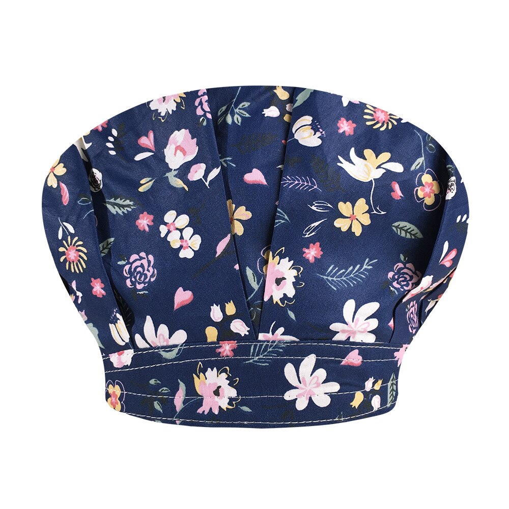 Adjustable cooking hat for men and women kitchen cafes elastic berets catering cooking caps printed work caps chef hat Long hair: photo10