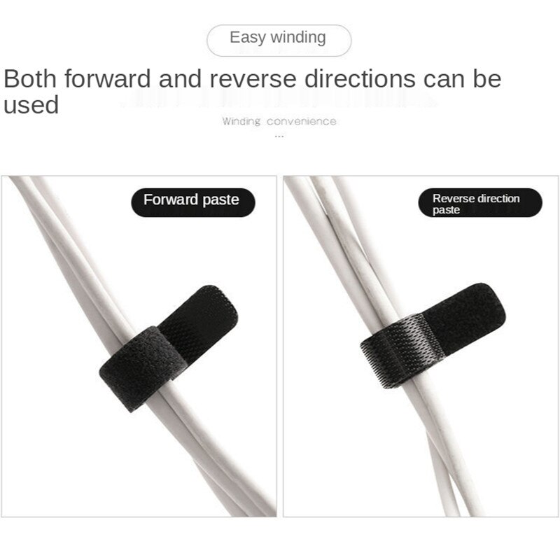 Cable Tie Cable Data Cable Charging Cable Storage Binding Belt Winding Hub Finishing Line Retainer Velcro Convenient Strap