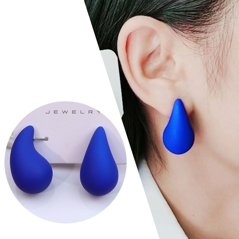 Pendientes colgantes de gota de agua con cúpula gruesa multicolor para mujer y niña, aretes grandes de acrílico con forma de lágrima, joyería ligera para las orejas Dupes