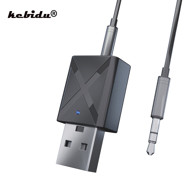 Kebidu 3.5 Mm Jack Bluetooth Aux Audio Muziek Ontvanger Bluetooth 5.0 Zender Ontvanger Draadloze Bluetooth Adapter Voor Auto Muziek