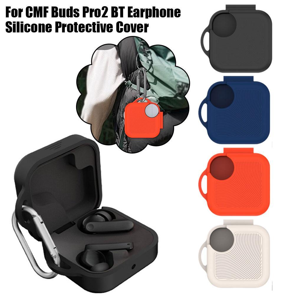 Voor CMF Buds Pro 2 Siliconen Case Cover Beschermhoes Voor CMF By Nothing Buds Pro 2 Draadloze Oortelefoon Protector Shell Toegang