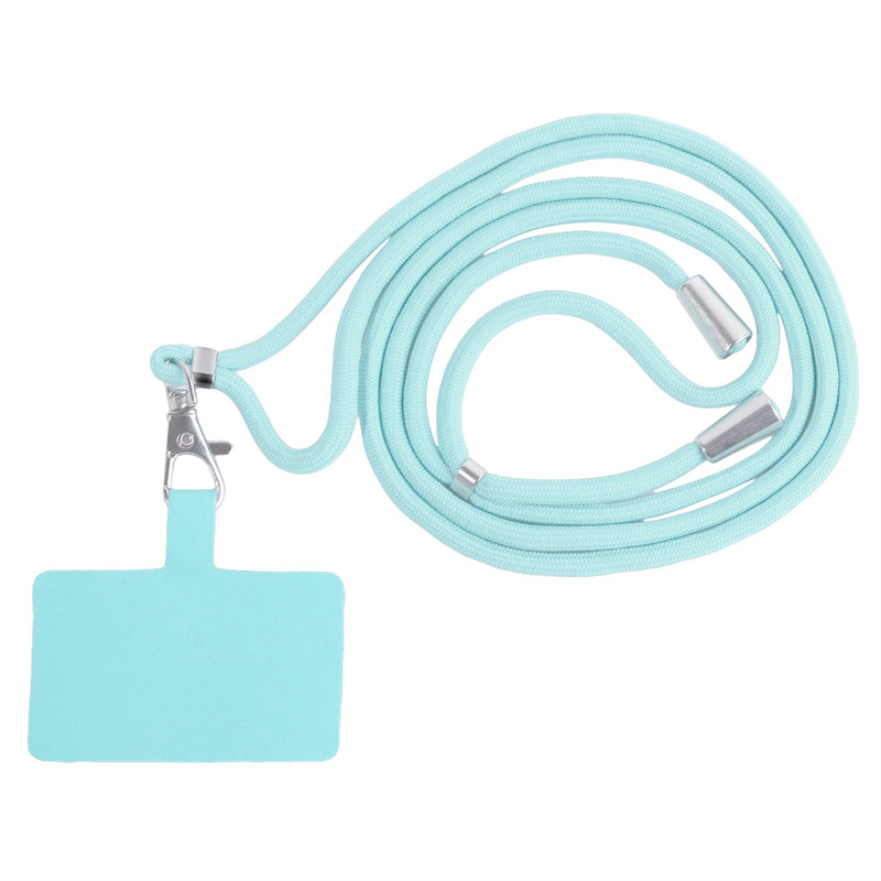 Cordão ajustável destacável do telefone, cordão do pescoço, cinta mosquetão, pingente compatível com cartão, cores fob móvel, novo: Preto