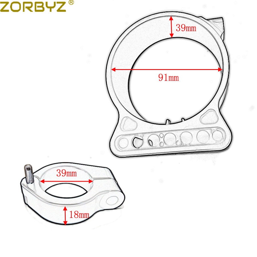 ZORBYZ 39mm/16" Chrome Anodized Side Mount Speedo Relocation Bracket For Harley Sportster XL883 1200