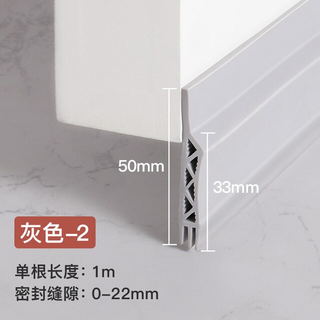 93Cm Pcv Zelfklevende Tochtstrips Onder Deur Raam Afdichting Strip Noise Tochtstrip Draft Stopper Sweep Strip Deur seal: Style A5
