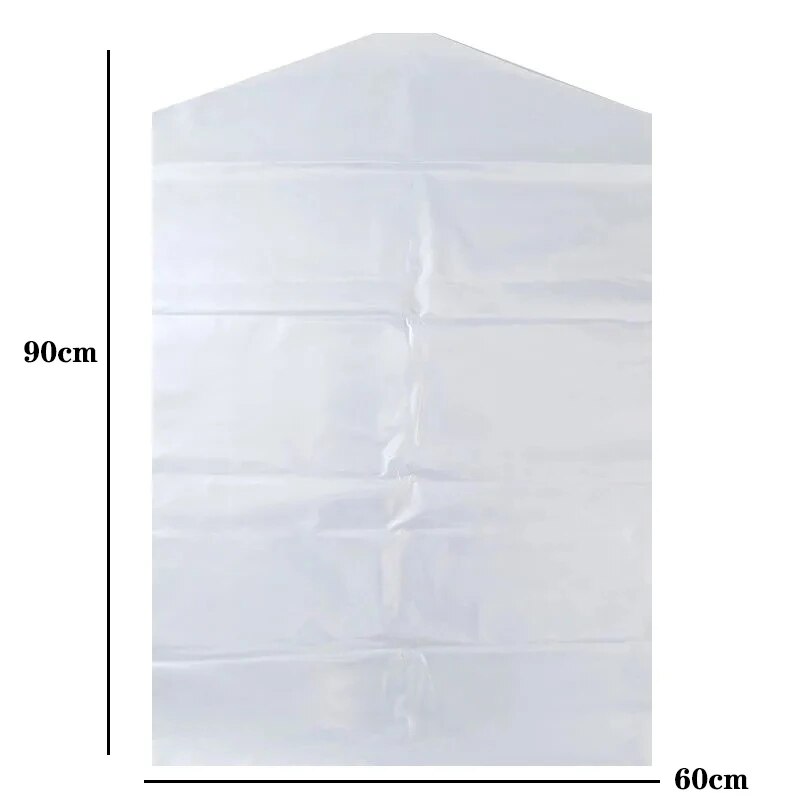 5Pcs Stofdicht Bescherm Cover Kleding Tassen Opslag Transparante Opslag Voor Kledingstuk Pak Jurk Stofdicht Stofkap 50X75cm