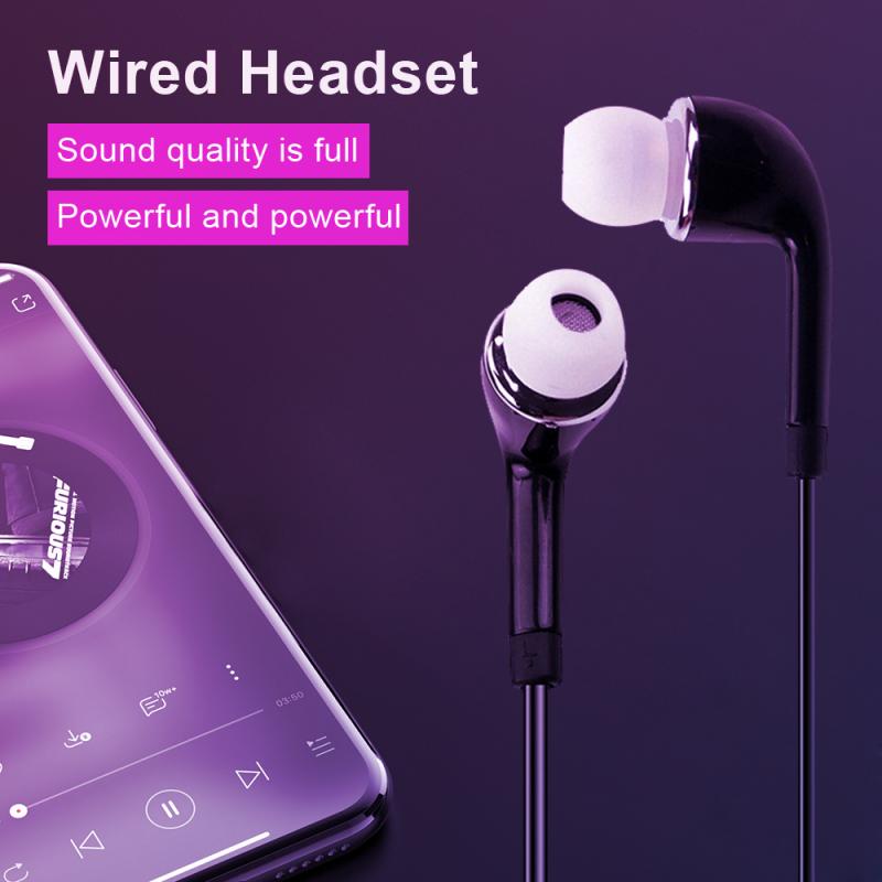 1pc 3.5mm In-ear Earphones Bass Sport Headset Stereo For Samsung S4 Jack Universal Mobile Phone Remote Earbuds With Mic