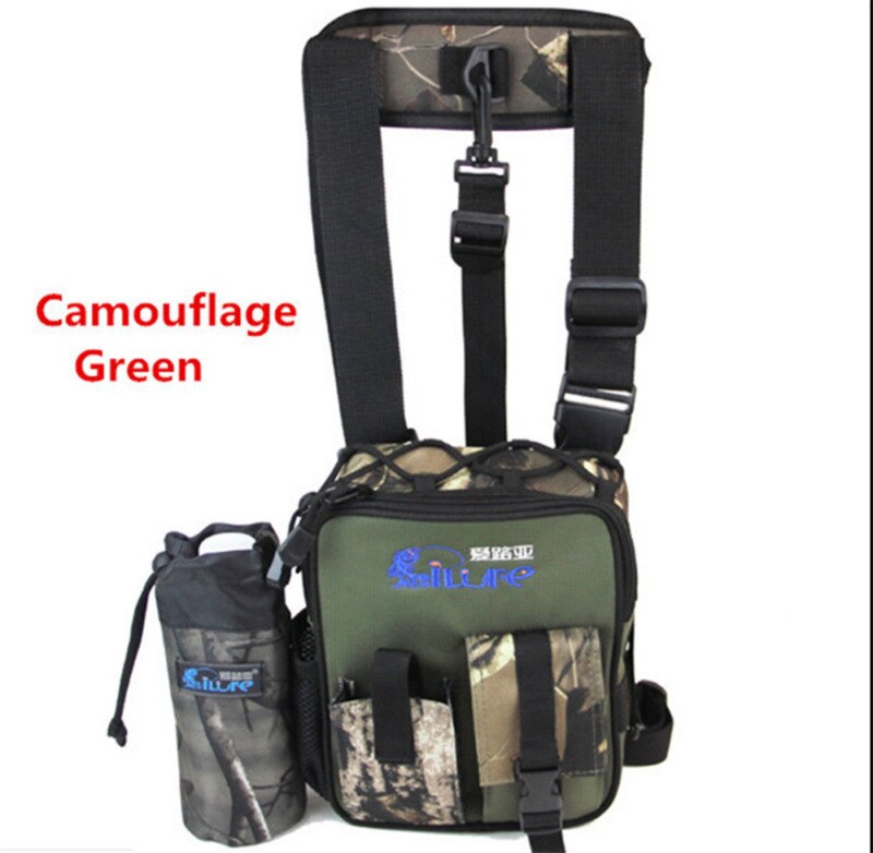 Sac de pêche en toile imperméable UK sac de stockage de tige de leurre d'épaule de taille