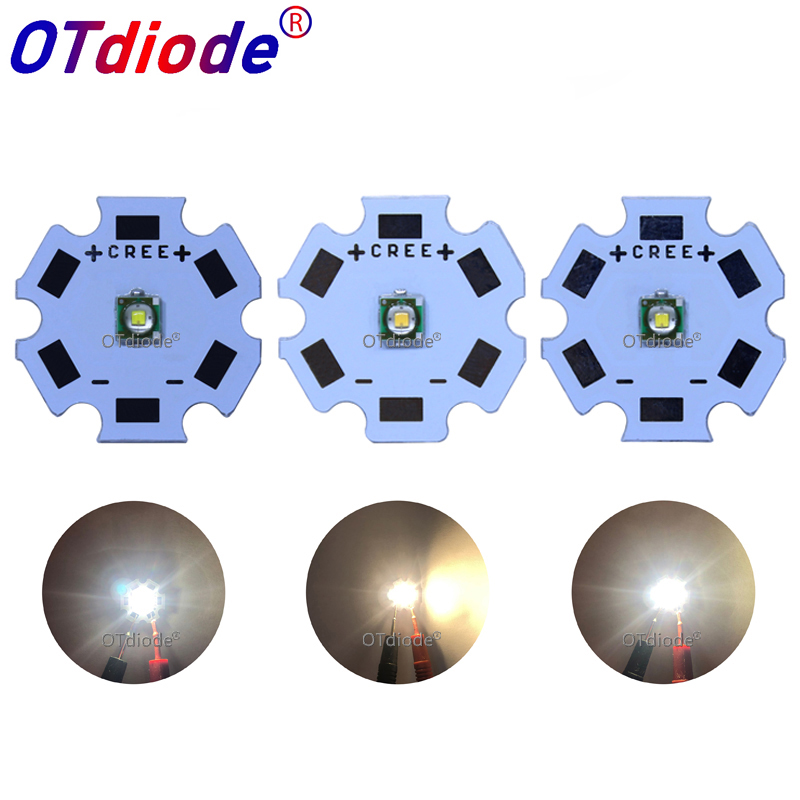 20pcs Cree XPC XP-C Q5 3535 SMD 1W LED Emitter Diode Neutral White Cool White Warm White with 20mm 16mm 12mm 8mm PCB