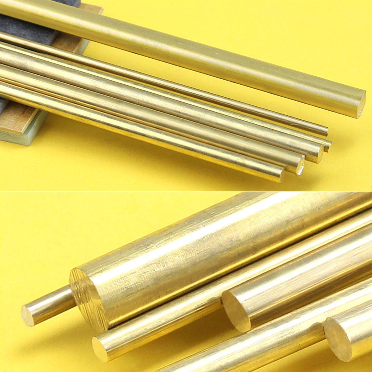 4/6/8/10/12mm DIY Hardware Messing Runde Bar Stange Rund Draht Rohr Modellbau