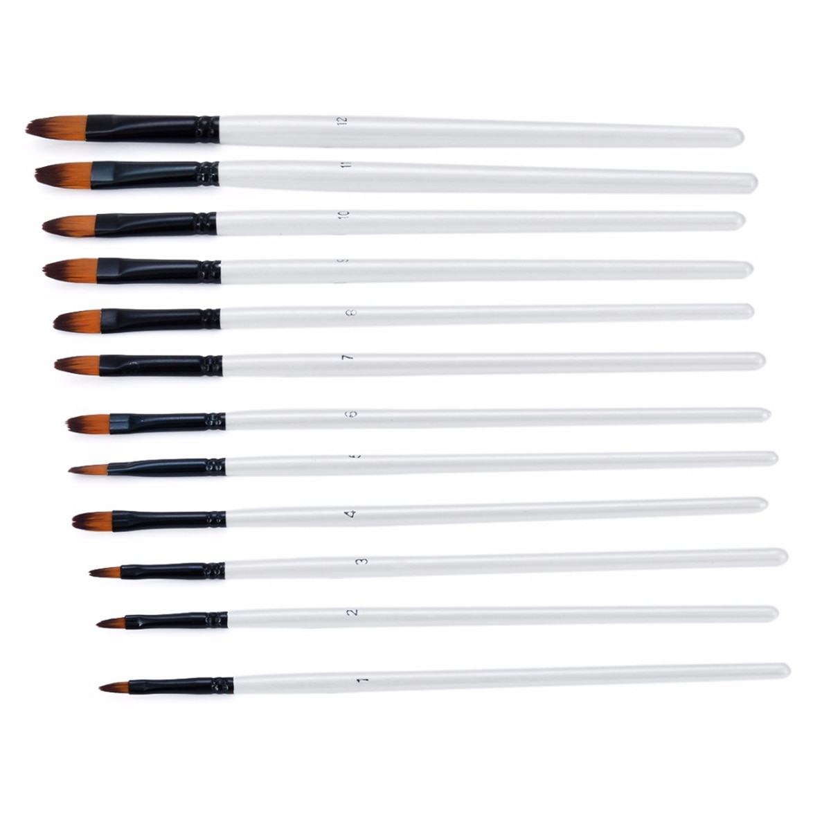 12pcs Paint Brushes Set Artist Paint Brushes Set Acrylic Oil Watercolour Painting Art Craft For Painting Exercises Painting Exam