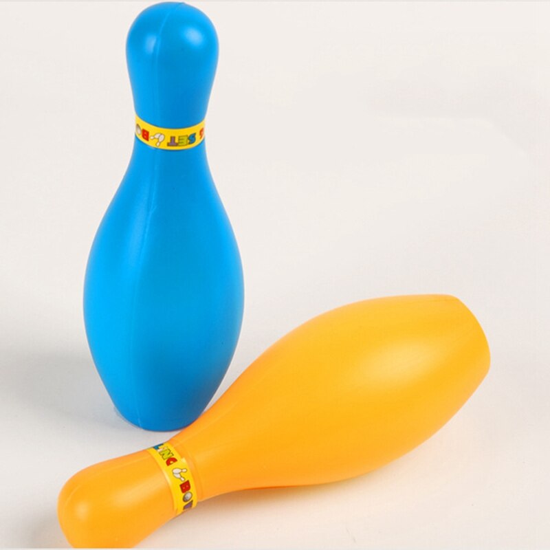 Juego de bolos de plástico para niños, juego de bolos de colores para deportes de interior