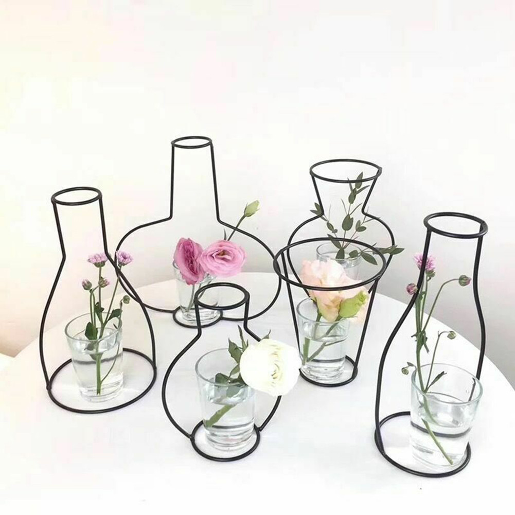 1 X support de Vase en fer forgé, Arrangement de fleurs en fil de fer, Simulation sèche et fraîche, support de fleurs en fer forgé, en Stock