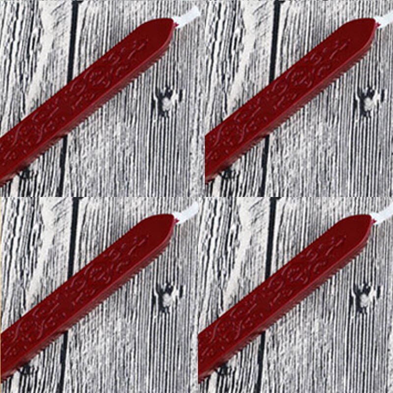 Woskowe pieczęcie na listy w stylu klasyczny farby uszczelki DIY taśmój uszczelniające retro pieczęć pieczęć woskowa tradycyjne przewód lampwick 1 sztuk: ciemny czerwony