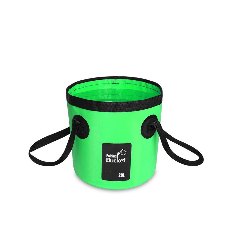 12L 20L Outdoor Waterdichte Water Zakken Vissen Opvouwbare Emmer Multifunctionele Draagbare Emmer Water Container Opslag Carrier Bag: Green 20L