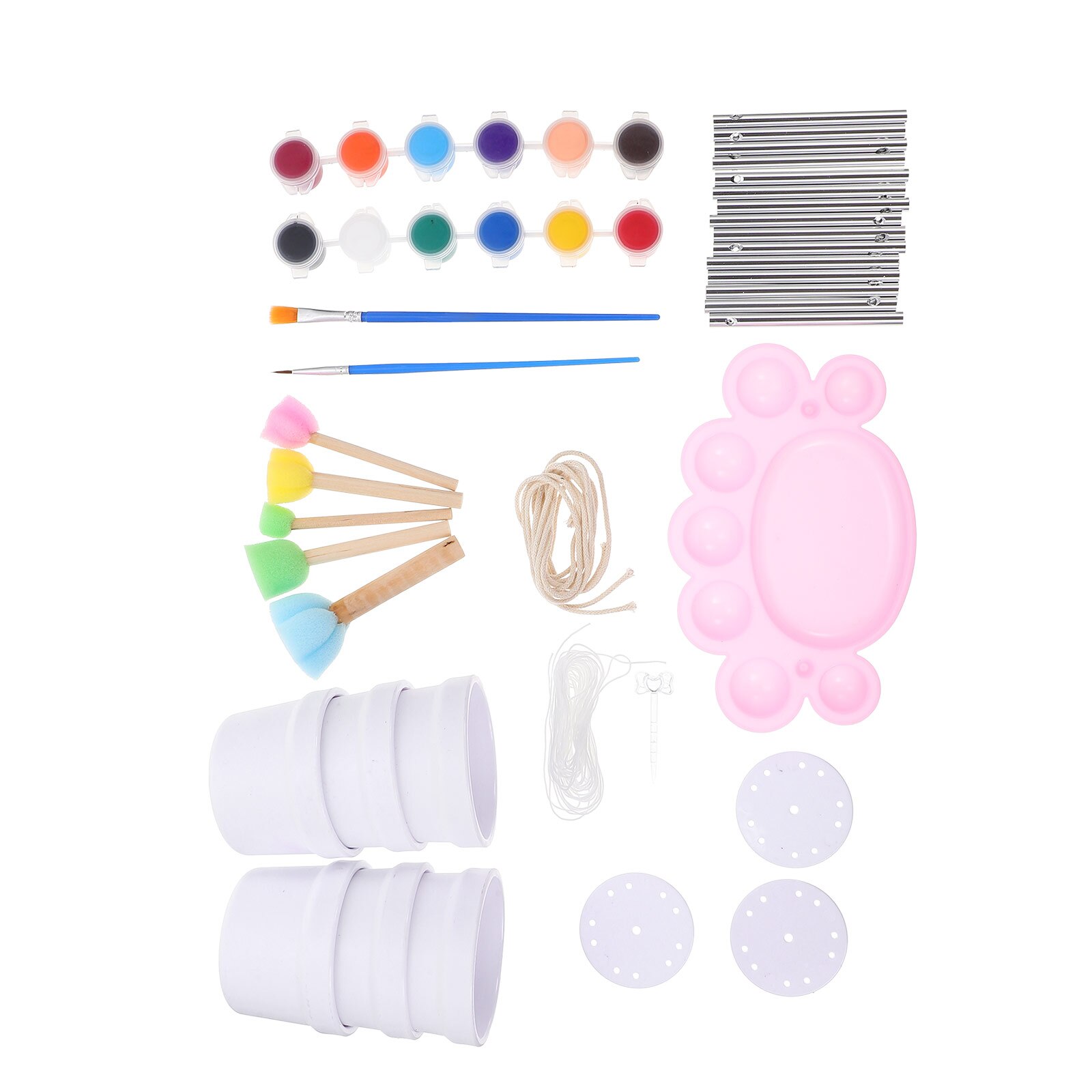 1 Set of DIY Wind Chime Making Kit Wind Chime Hanging Ornament DIY Plastic Wind Chime: Default Title