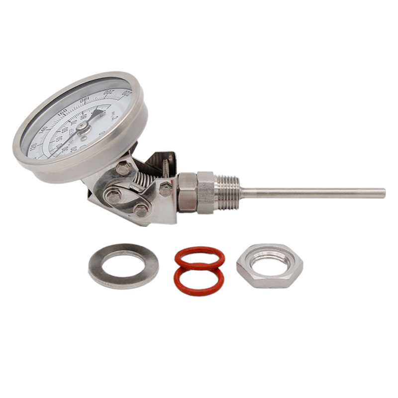 Säädettävä lämpömittari  - 3 "face  x 4 " anturi 1/2 "npt 0-220 f oluenkeitin vedenkeitin/mash tun nestesäiliön lämpömittari