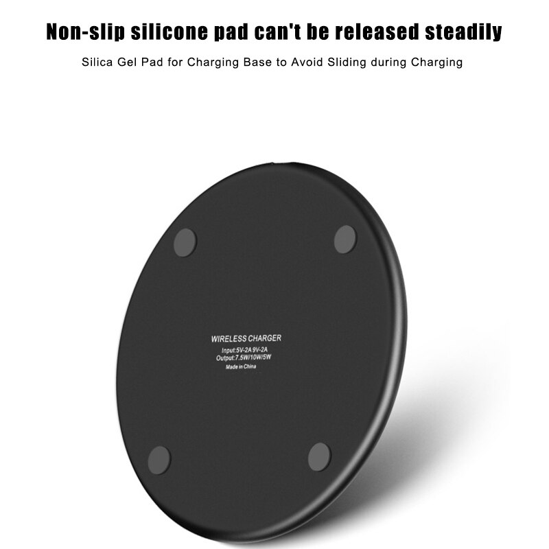Caricatore Wireless Qi Veloce Pad Dock Alluminio Portatile per iPhone 11 Pro XS Max X