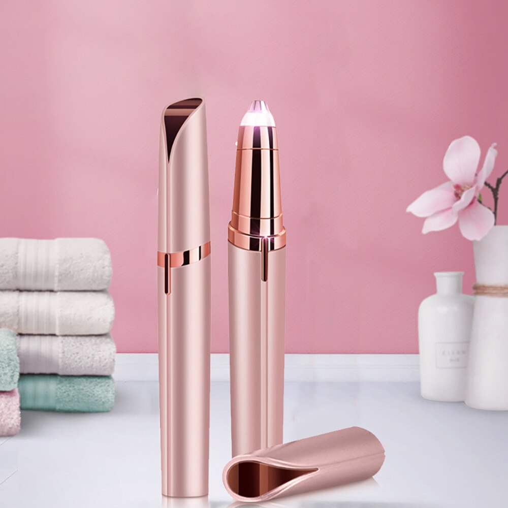 Maquinilla de afeitar eléctrica para cejas, cortador de cejas indoloro de acero, utensilio para eliminar el vello Facial, minidepiladora para cejas, herramienta de belleza moldeadora, 1 ud.