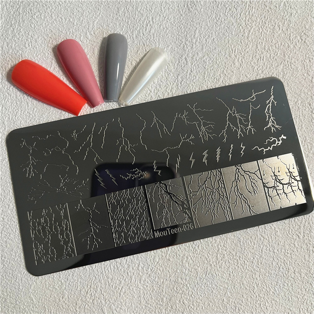 Gothic Alphabet Stamping Plate Gothic Letter Nail Plate Art Letters Nail Stamp Plate Mouteen-014