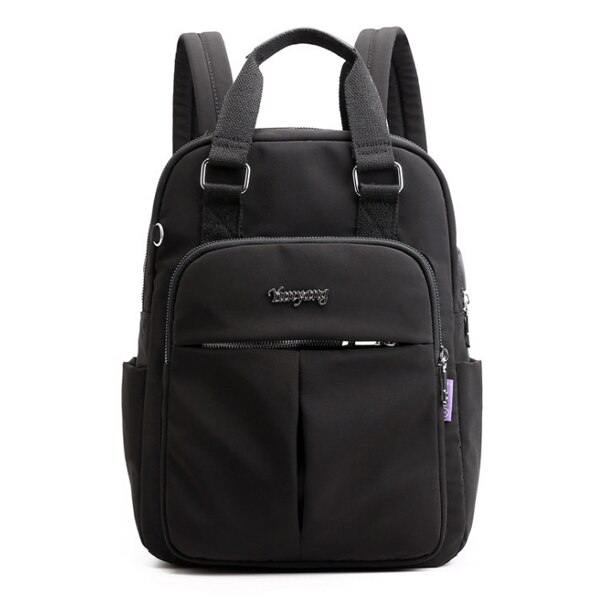 ACELURE Anti-vol USB Charge Nylon sac à dos étanche femmes école sacs à dos sac à dos sacs d'école adolescentes filles sac de voyage: Black