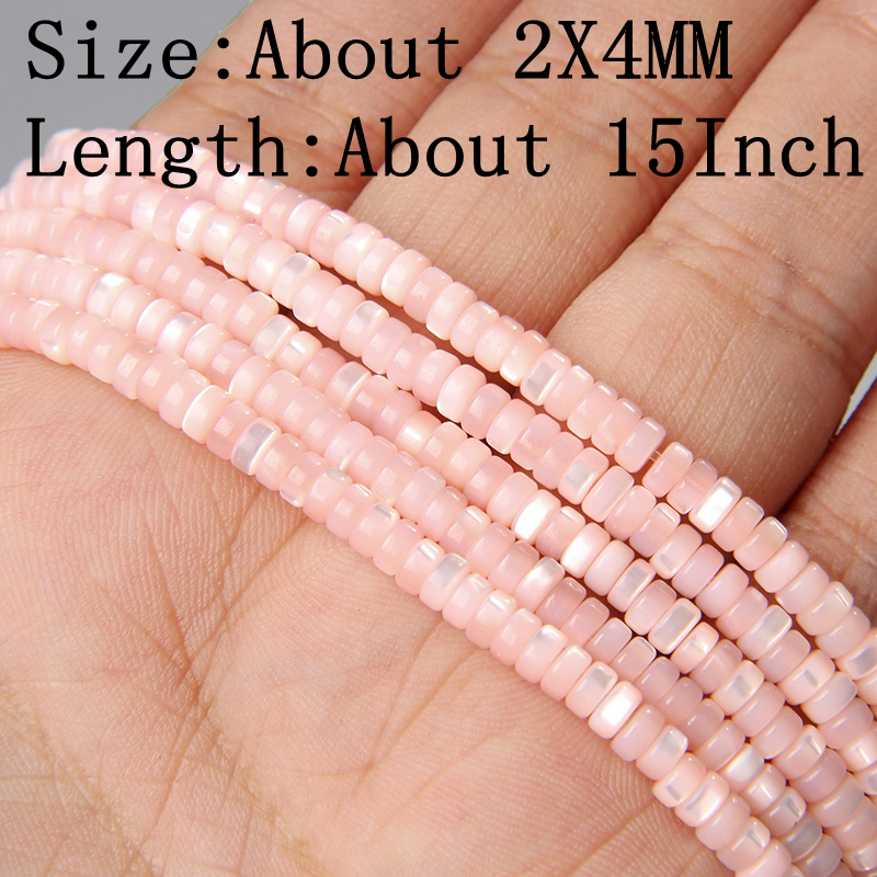 Natuursteen Schelp Kralen Charme Roze Losjes Spacer Kralen Geverfd Parelmoer Schelp Kraal voor DIY Armbanden Oorbellen Kettingen