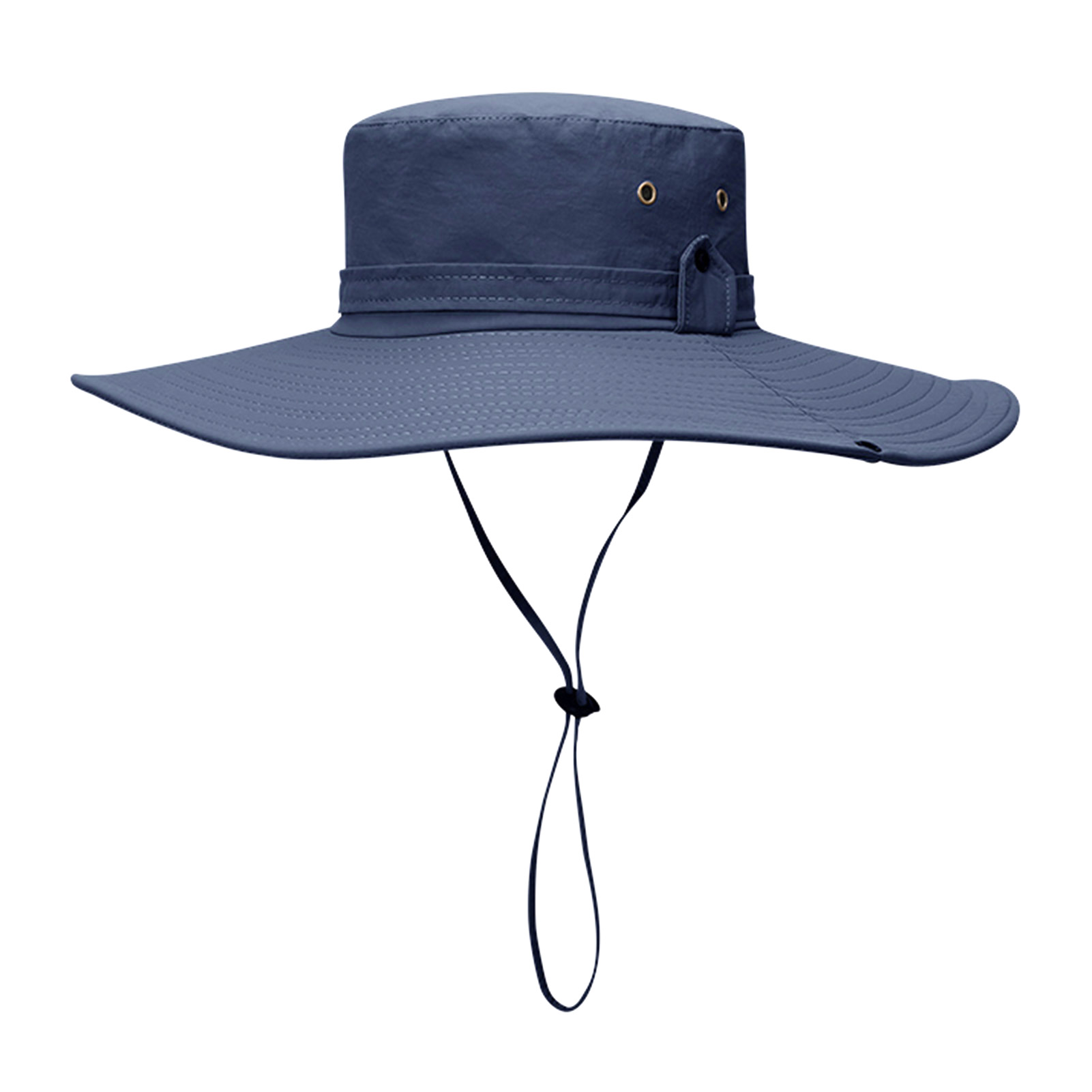 Summer Sun Hat For Man Outdoor Quick-drying Sun-proof Men's Panama Hat Fishing Breathable Male Large Wide Brim Bucket Hats: Dark blue