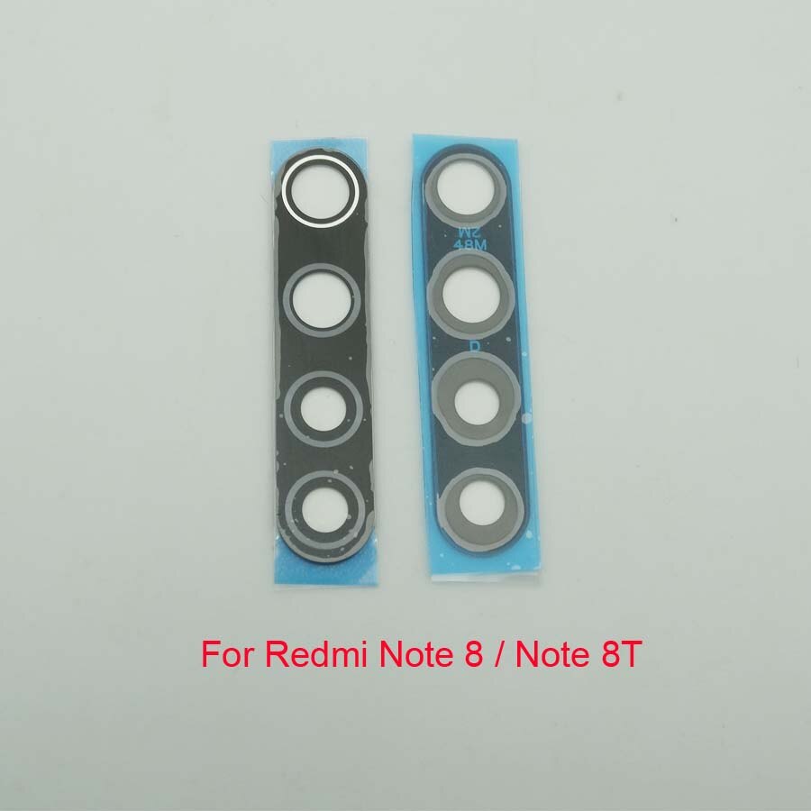 2 Stks/partij Achteruitrijcamera Glas Lens Voor Xiaomi Mi Redmi Note 8 8T Terug Belangrijkste Camera Glas Met Sticker voor Redmi Note 8T