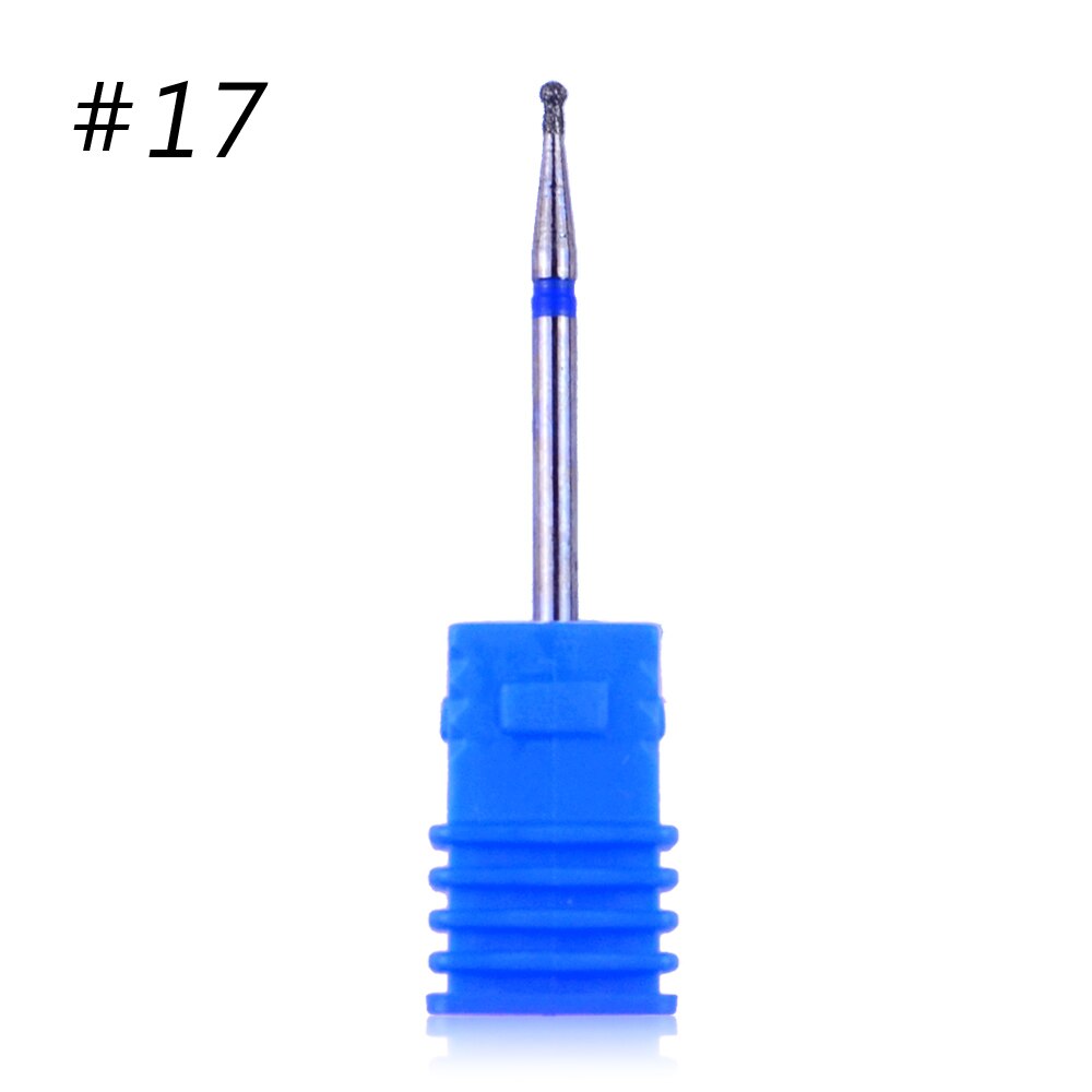 1pcs Diamond Electric Rotate Nail Drill Bits Rotary Milling Cutters Drill Machine Accessories Nail File Cuticle Cutter Tips: 17