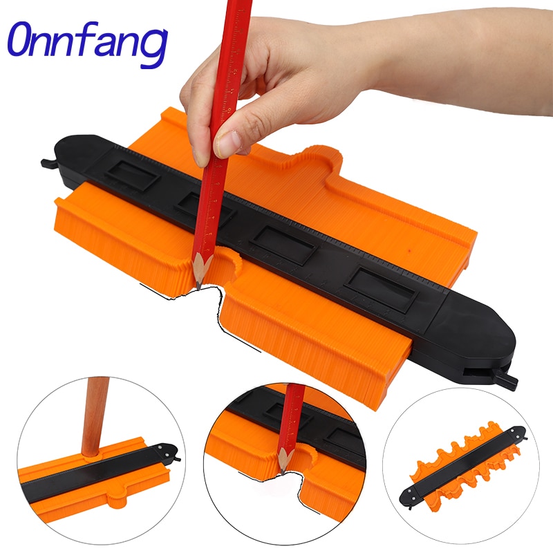 5/10 inch Multi-functional Contour Profile Gauge Laminated Tiles Tiles Edge Shaping Wood Measure Ruler Contour Gauge Duplicator