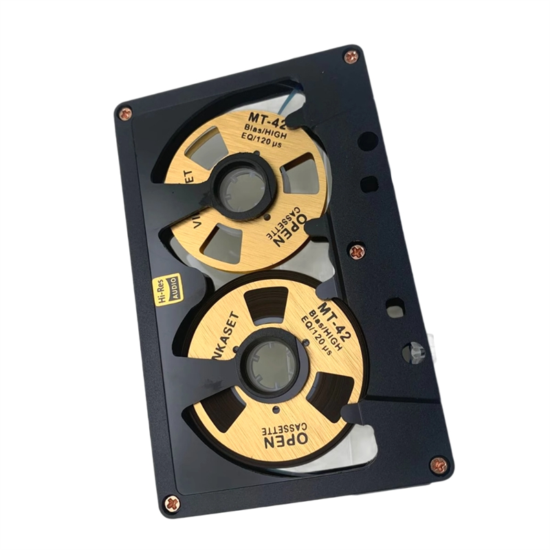 ABAC-Double Sided Cassette Audio Reel To Reel 50 Minute Blank Tape Metal Reel Hollow Case Self-Made