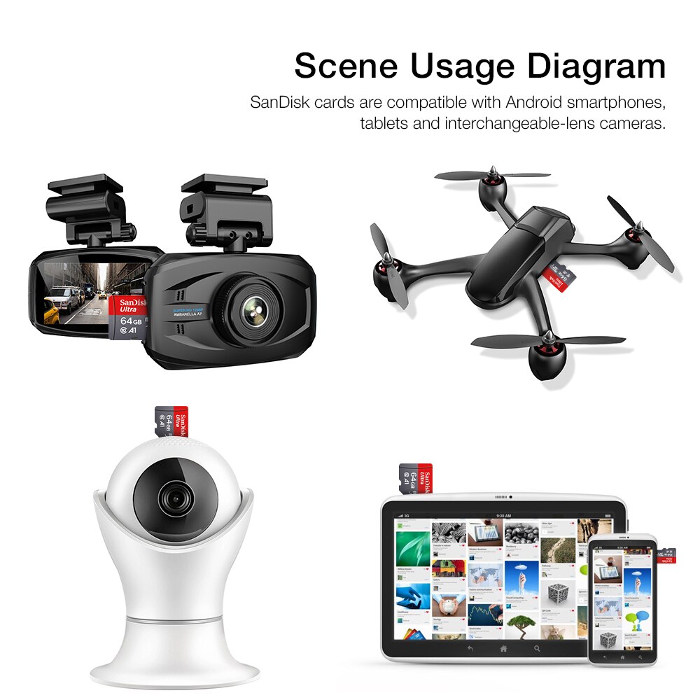 Sandisk Ultra mikro SD 64GB 128 GB 256GB 400GB 16G 32GB karta Micro SD SD/TF karta pamięci Flash 32 64 128 gb microSD na telefon