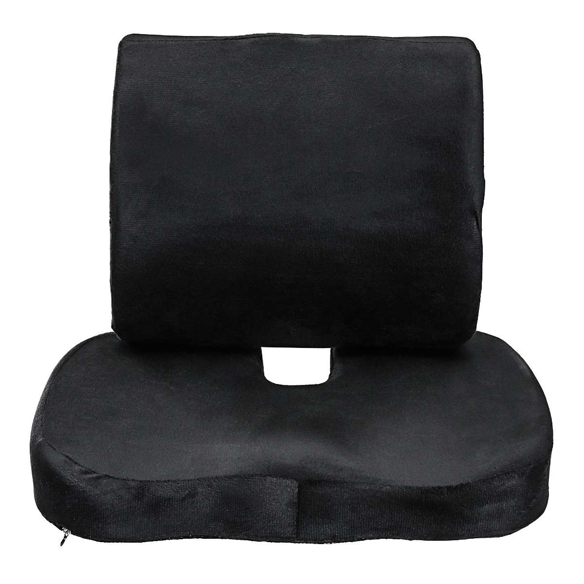 Memory Foam Zitkussen Orthopedisch Kussen Stuitbeen Bureaustoel Kussen Ondersteuning Taille Terug Kussen Autostoel Hip Massage Pad Sets: Black