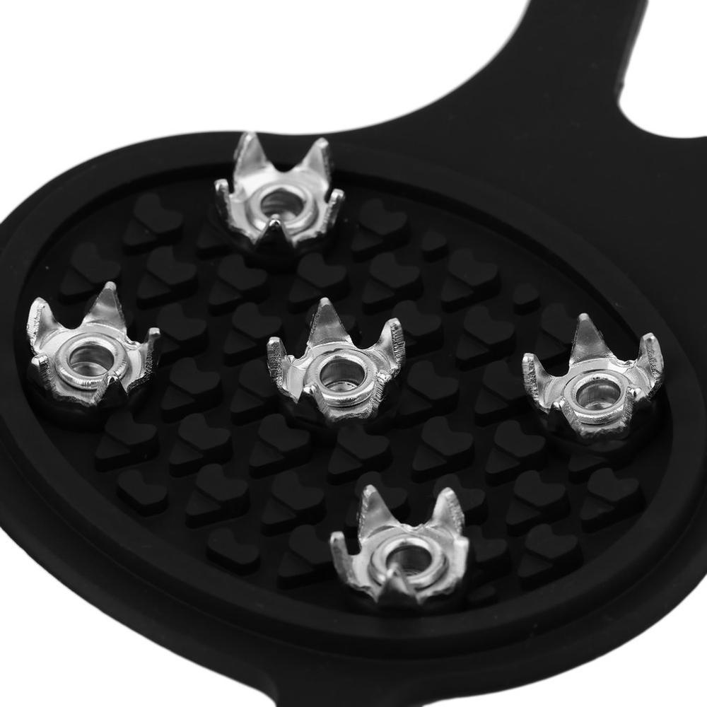 Offre Spéciale 1 paire Marcher Taquet Pince À Glace Anti-dérapant Glace Neige Chaussure De Marche Spike Poignée Camping Escalade Glace Crampon Glace