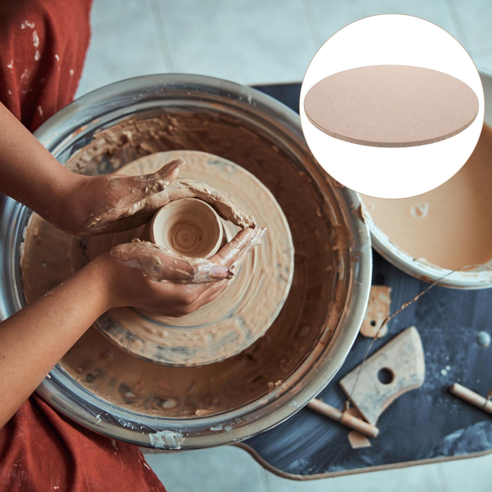 Pottery Drying Board 30cm Clay Crafts Drying Board Pottery Making Mat Sculpture Base Plate Ceramics Wheel Bat Unfinished Circles