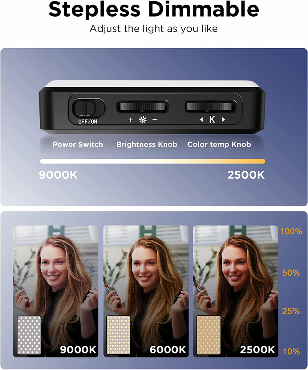 Luz LED recargable para selfi, 3000Mah, 120 LED, Clip de luz para teléfono, 3 modos de luz, anillo de luz para teléfono, iPad, cámara, portátil, Selfie