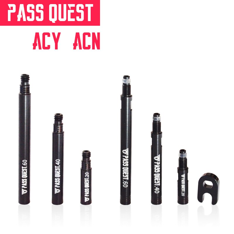 2 Stuks Pass Quest Road Fiets Klep Uitbreiding Bike Vacuüm Velg Tubeless Vacuüm Nozzle Extension Nozzle 20/40/60Mm
