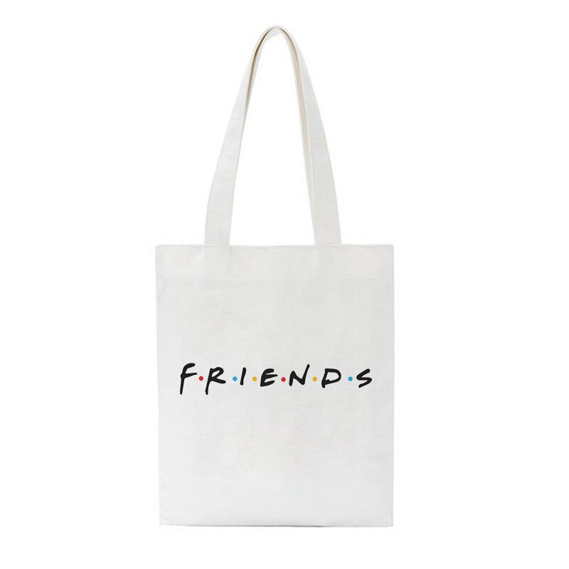 Friends tv-show schoudertassen cartoon boodschappentas harajuku casual dames tas portemonnee grote handtas street ins crossbody tas: 11