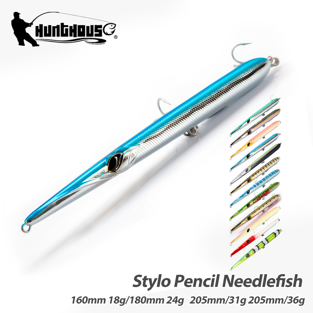 Hunthouse Vissen Lokt Stylo Potlood Needlefish Casting Potlood Harde Aas Stickbaits Drijvende Sinking 205/180/160Mm Garfish