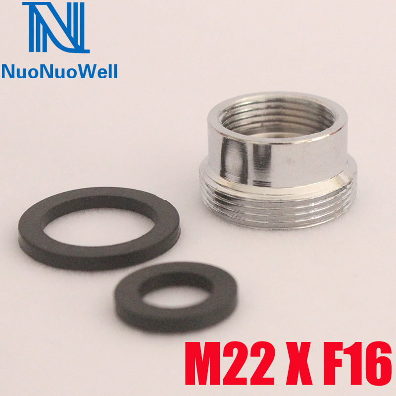 2Pcs Kitchen Faucet Aerator Adapter M22 X F16 Shower Nozzle Water Tape Joint Male x Female Thread Washing Machine Transform