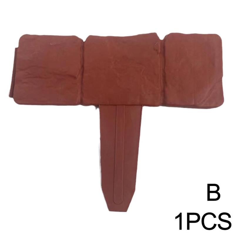 1pcs Garden Fence Edging Cobbled Stone Effect Plastic Border Flower Decorations Lawn Plant Border Edging Bed T3c2: B