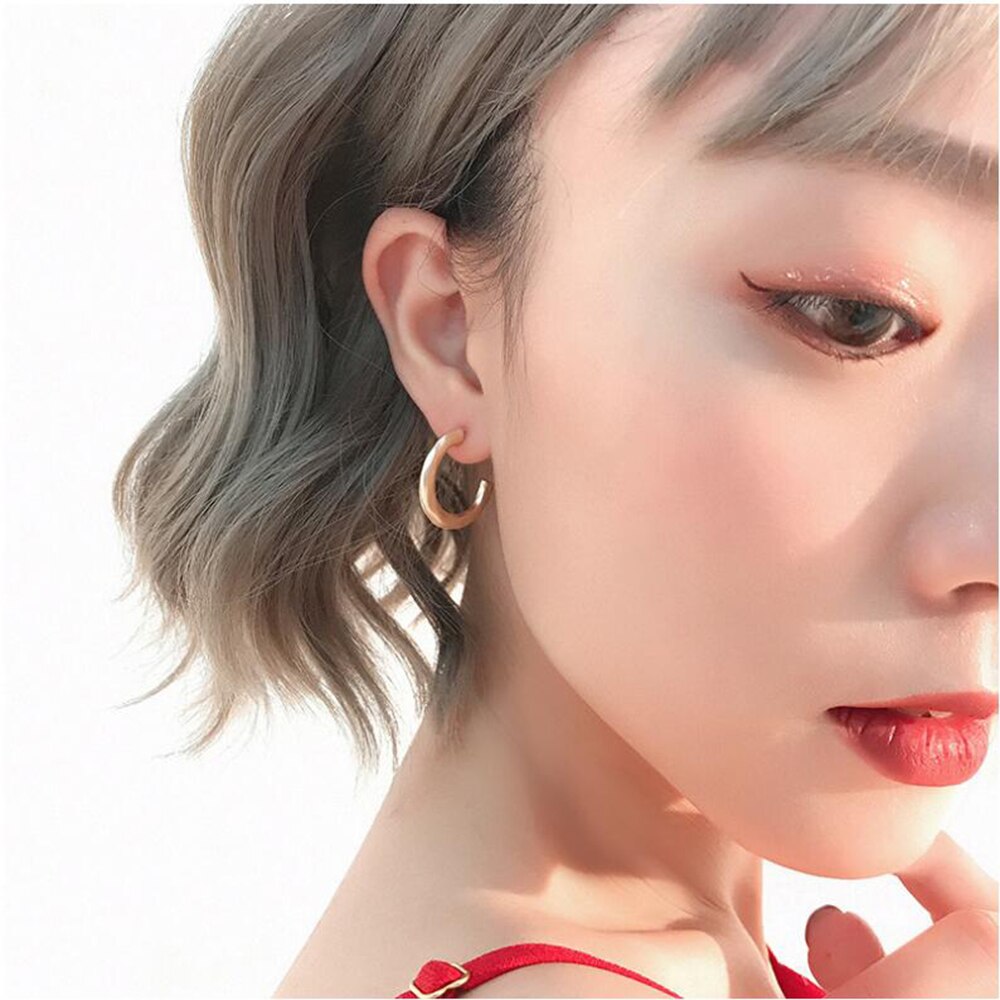 Grace Juni Korea Stijl Hoop Koper Materiaal Geometrische Clip Op Oorbellen Zonder Doorboord Elegante Manchet Hypoallergeen Oor Clip