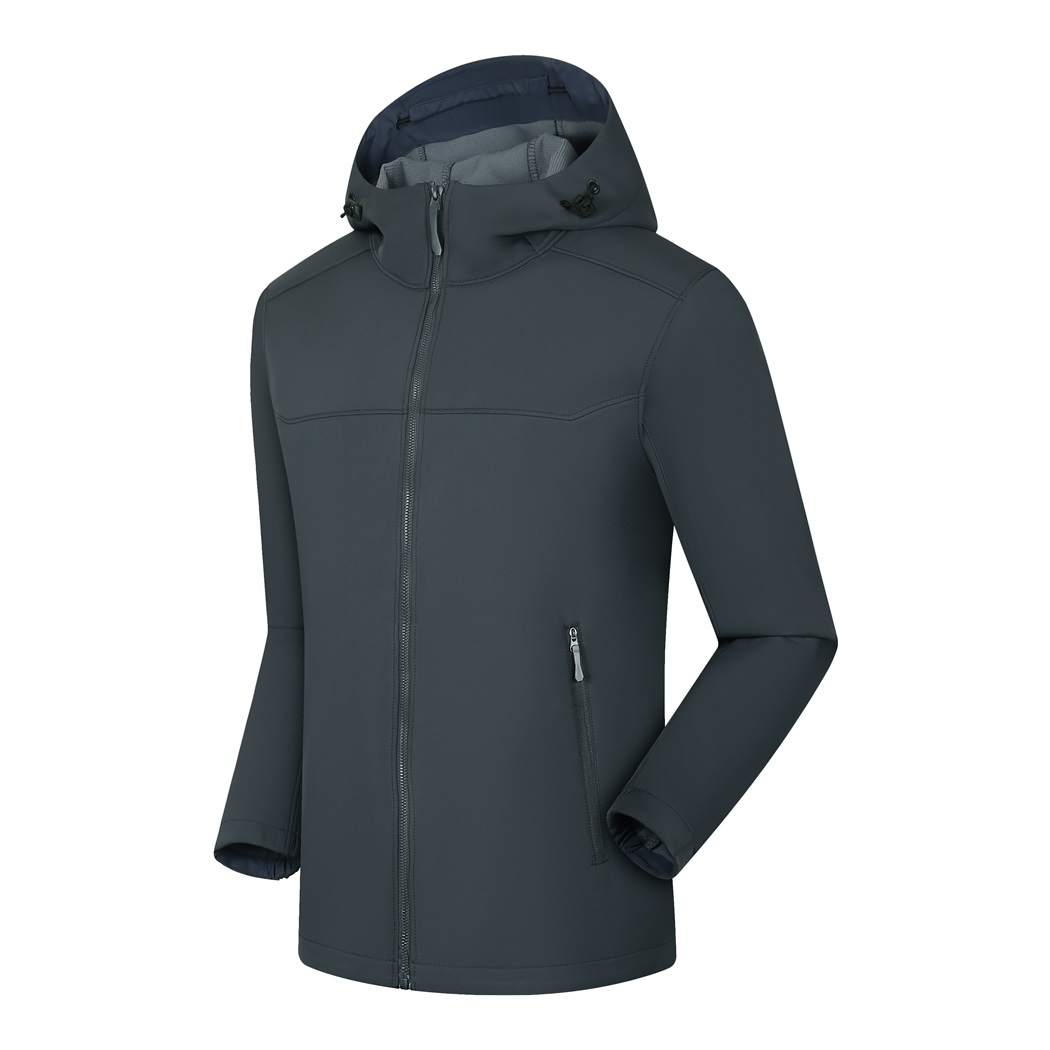 ARC Jacket Plus polaire nouvelle coque souple pêche à capuche imperméable coupe-vent hommes et femmes veste de randonnée en plein air: S / Beige