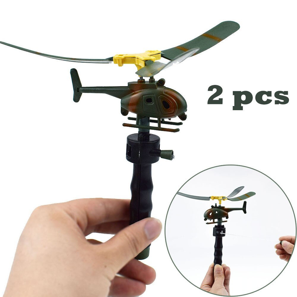 Vliegtuig Modelvliegtuigen Handvat Pull Lijn Aangedreven Helikopter Pull Lijn Vliegtuig Speelgoed Voor Kids Koord Игрушки Для Мальчика