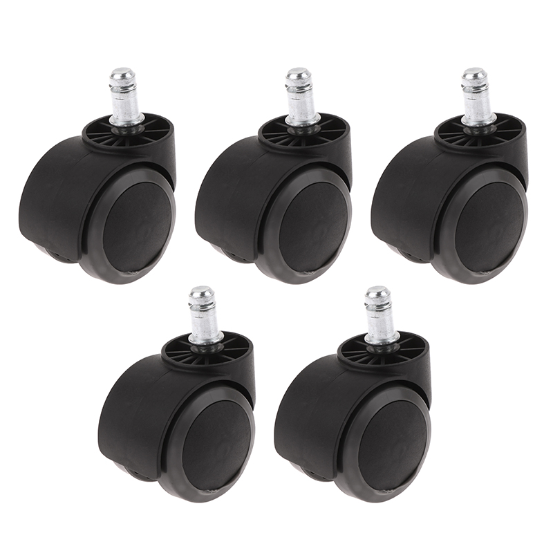 Rueda giratoria Universal de repuesto para silla de Gaming, accesorio para silla de oficina, rodillos, herrajes para muebles, color negro, 1/5 piezas, 2 pulgadas: Blanco