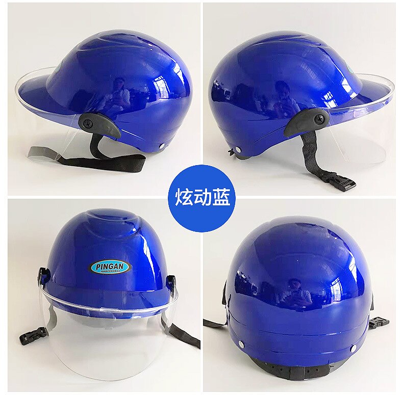 Motorhelm Voor Mannen & Vrouwen, Klassieke Retro Open Gezicht Lichtgewicht Voor Motorbike Safty: Blue
